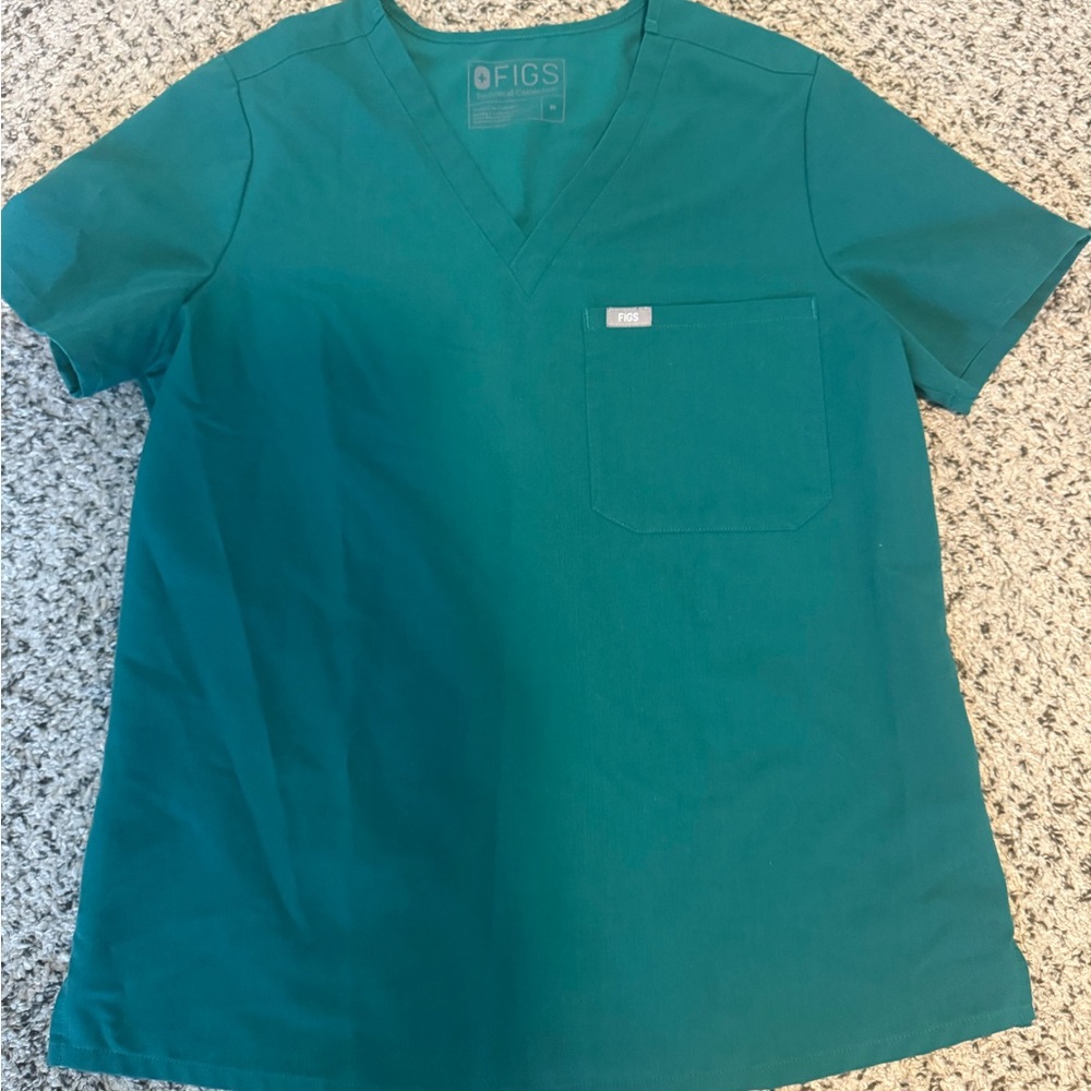 Figs Moss green Catarina One Pocket Scrub Top